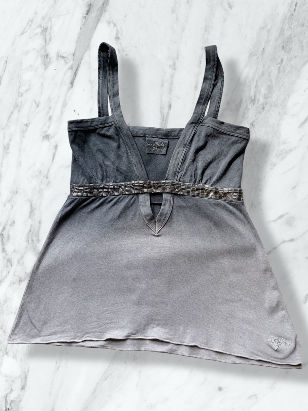 Pepe Jeans Gray Ombre Embellished Camisole